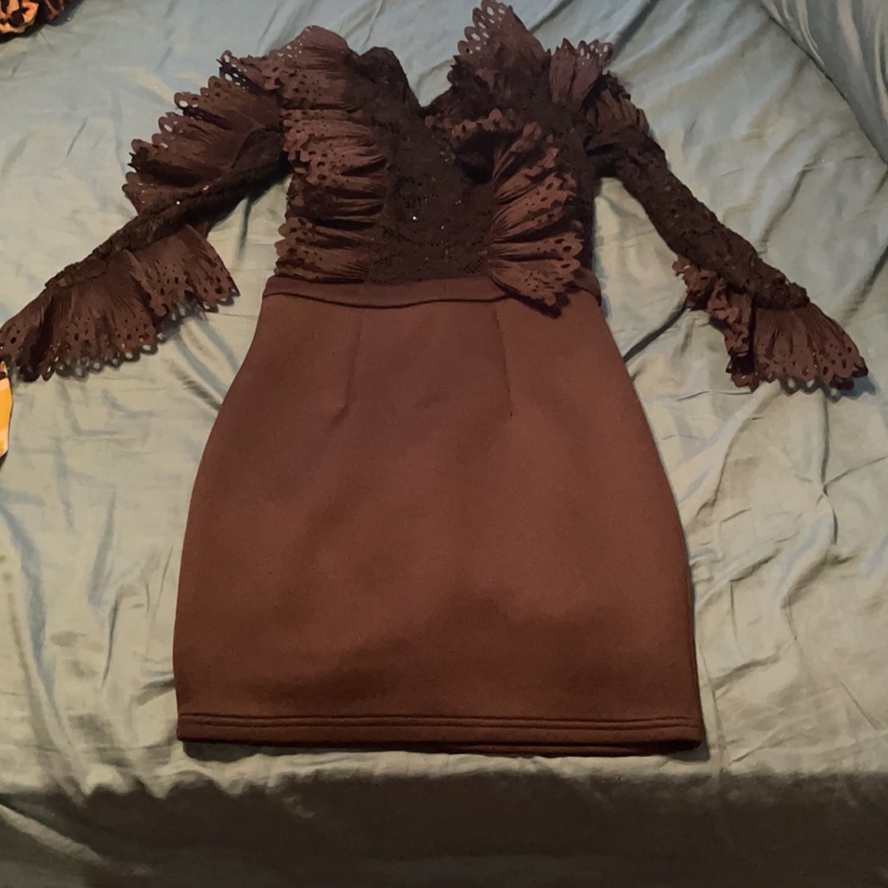 Black Ruffle Dress - Picture 3 of 3